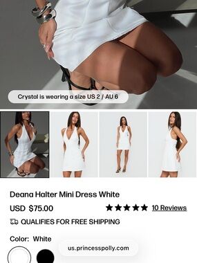 Princess Polly Deana Halter Mini Dress